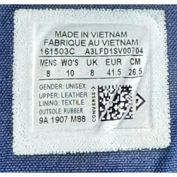 Converse Men's CTAS HIGH Street OX Mason Blue/EGRET Sneaker Sz. 8 Has Flaws - Picture 5 of 14